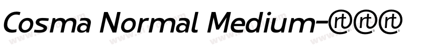 Cosma Normal Medium字体转换 Cosma Normal Medium字体转换